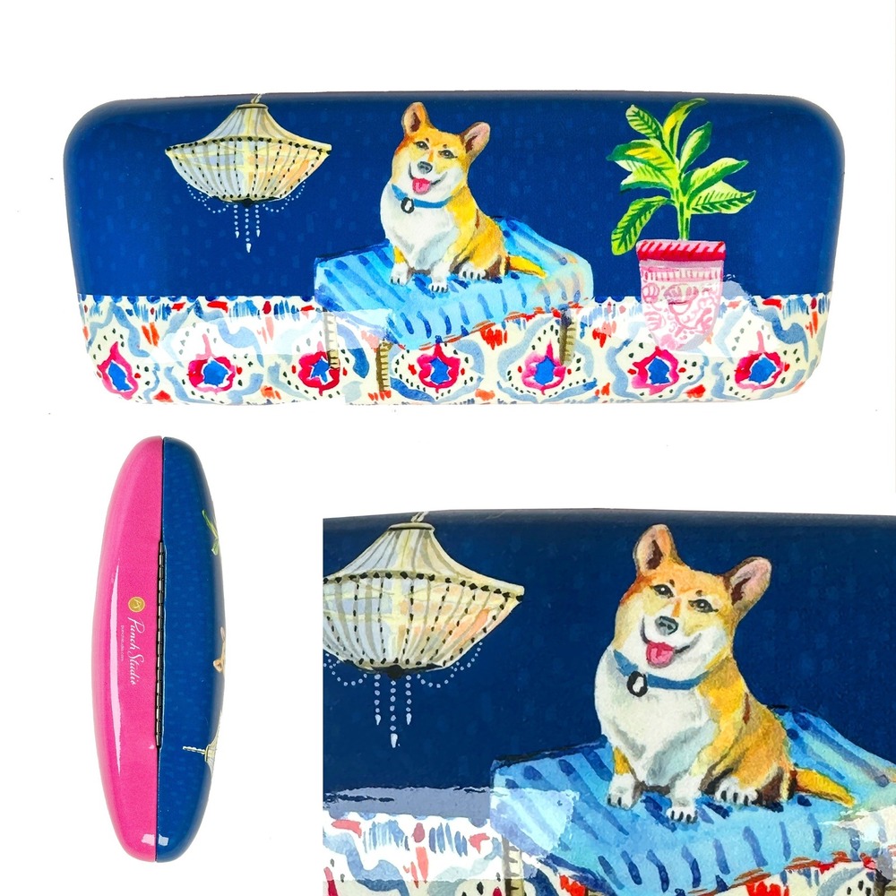Punch Studio Corgi Eyeglass Case Hard Shell Glasses Holder Uptown Dog